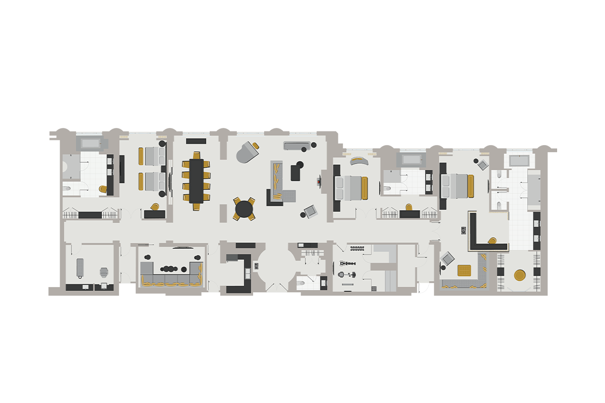 Chairman Suite Floor Plan at The Venetian Resort Las Vegas.