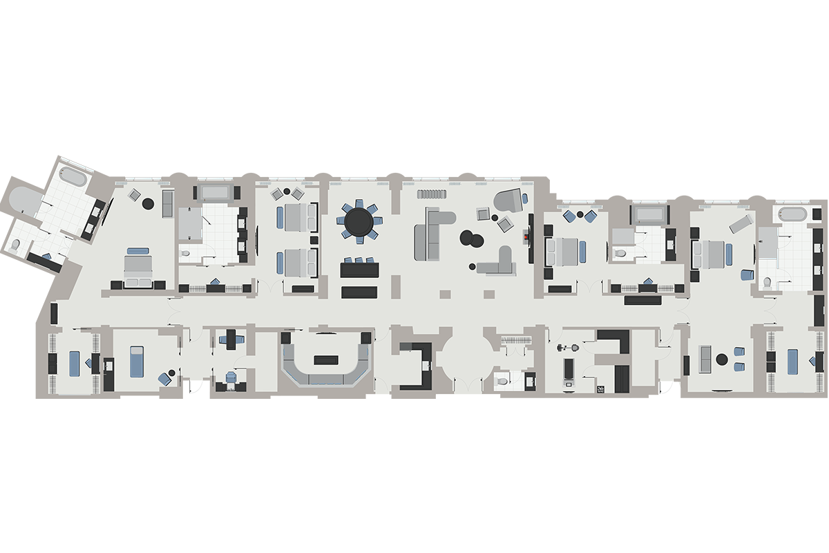 Chairman Suite Floor Plan at The Venetian Resort Las Vegas.