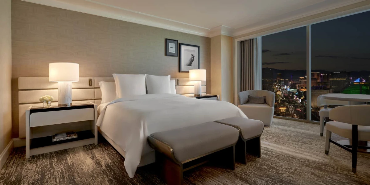 Strip View Room at Four Seasons Hotel Las Vegas.