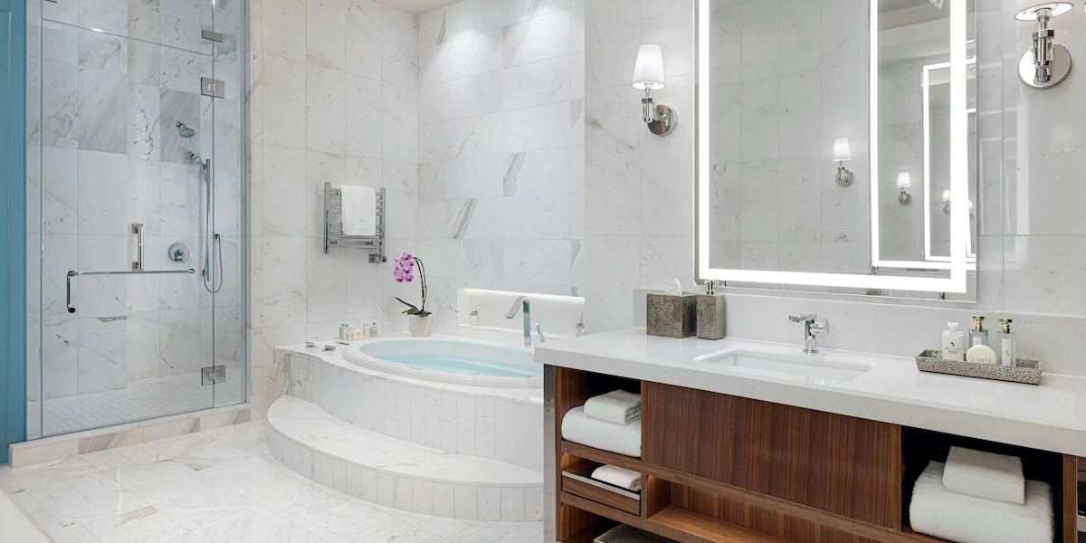 Four Bedroom Chairman Villa Bathroom at Crockfords Las Vegas at Resorts World.