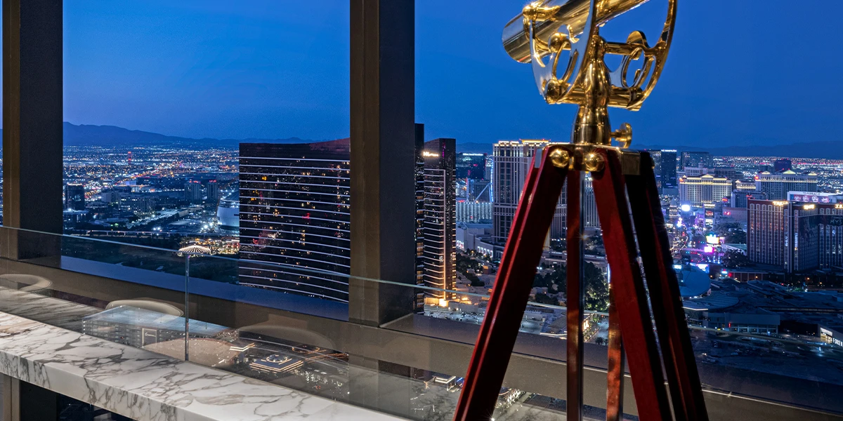 Four Bedroom Chairman Villa Private Outdoor Terrace at Crockfords Las Vegas at Resorts World.