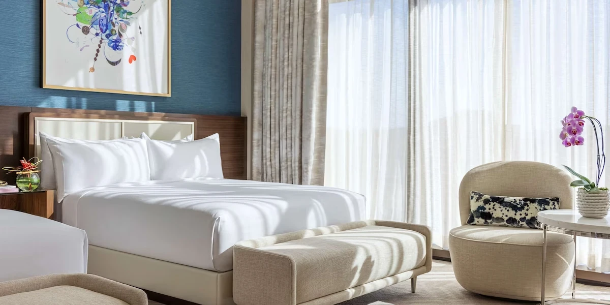 Four Bedroom Chairman Villa Bedroom at Crockfords Las Vegas at Resorts World.