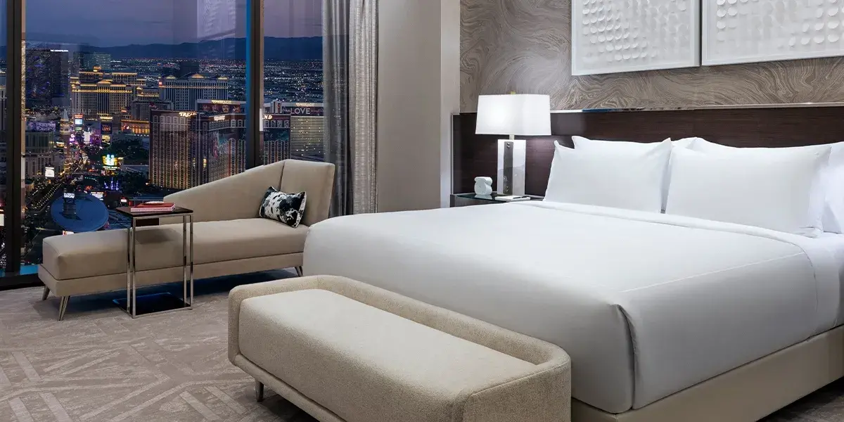 Four Bedroom Presidential Suite Bedroom at Crockfords Las Vegas at Resorts World.