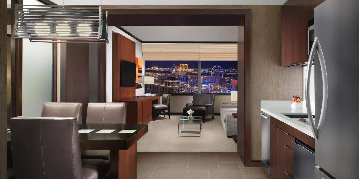 Vdara Suite Kitchen at Vdara Hotel and Spa at Aria Las Vegas.