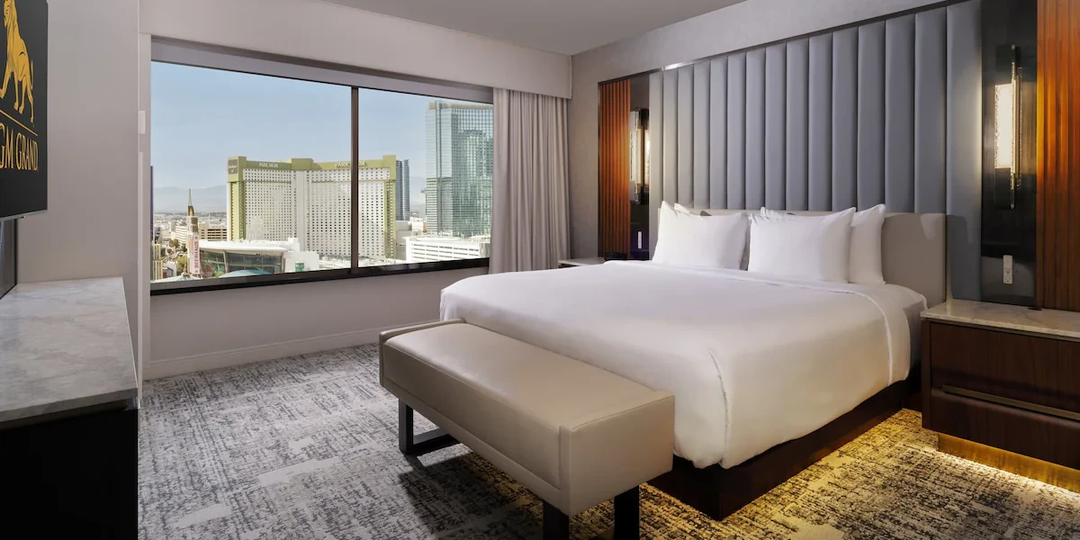 MGM Executive King Suite Bedroom at MGM Grand Las Vegas.