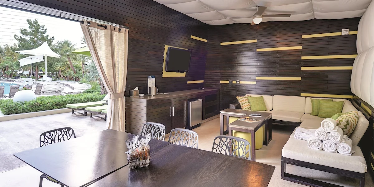 Pool Cabana at Aria Resort and Casino Las Vegas.