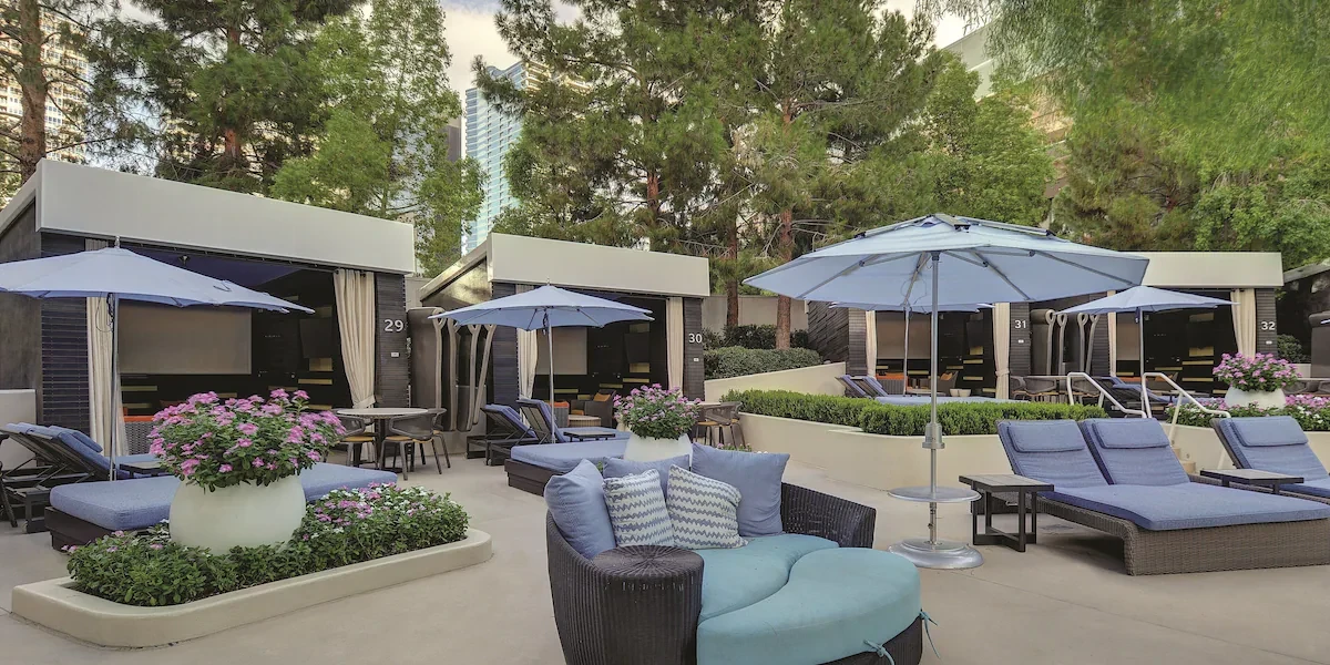 Pool Cabanas at Aria Resort and Casino Las Vegas.