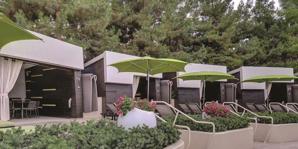 Pool Cabanas at Aria Resort and Casino Las Vegas.