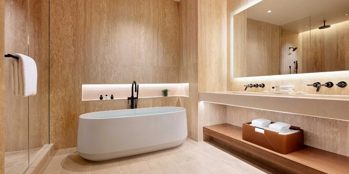 Vista King Suite Bathroom at Durango Casino and Resort Las Vegas.