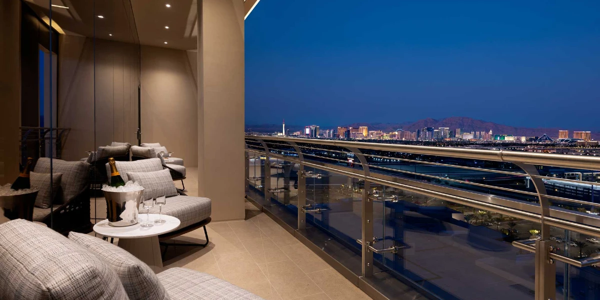 Veranda King Suite Balcony at Durango Casino and Resort Las Vegas.