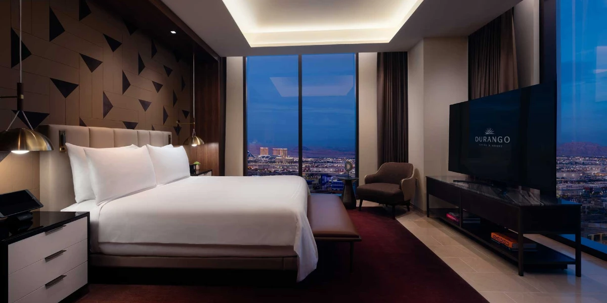 Veranda King Suite Bedroom at Durango Casino and Resort Las Vegas.