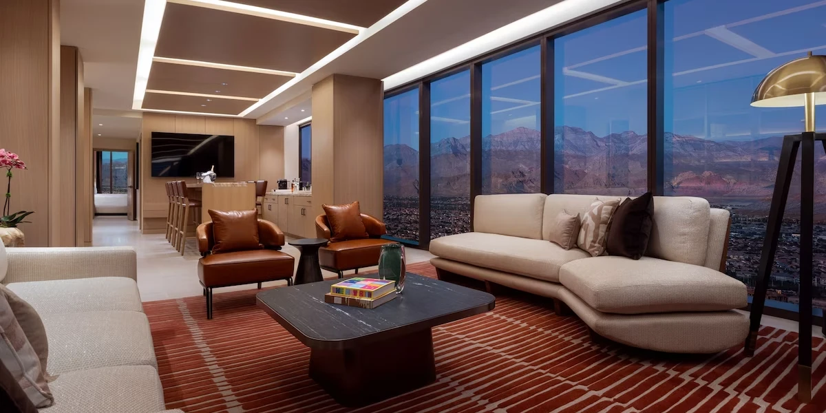 Salon King Suite Living Area at Durango Casino and Resort Las Vegas.