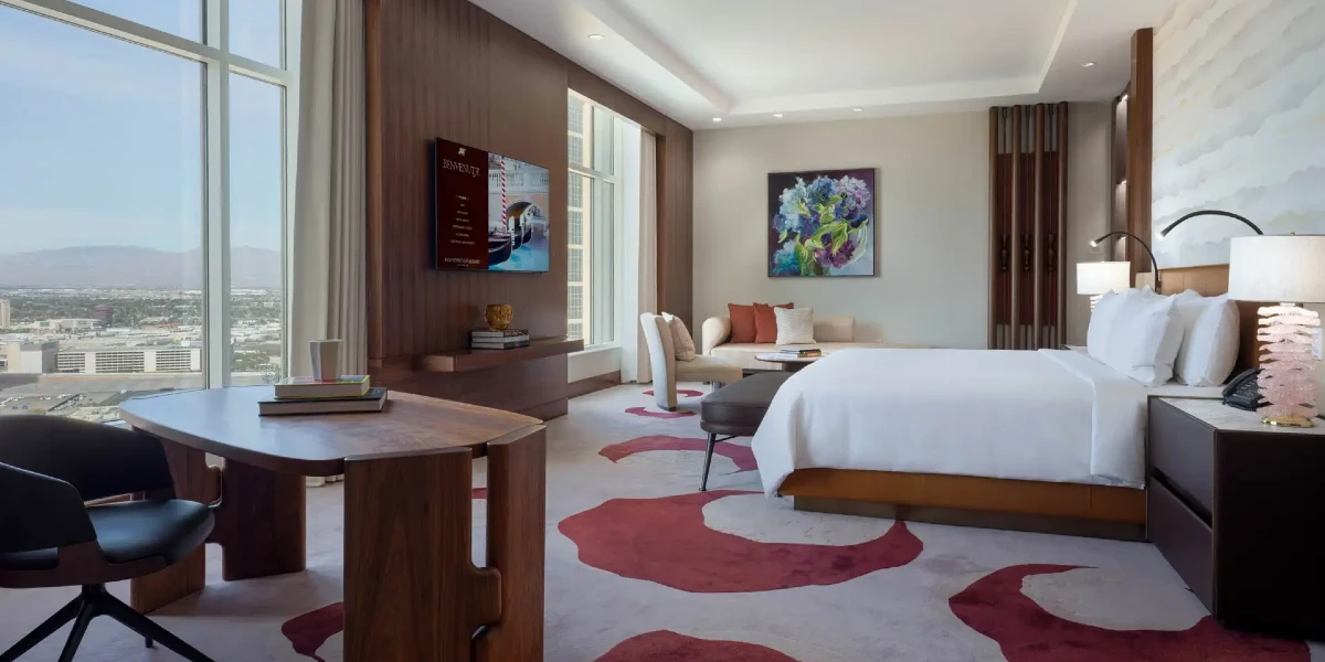 Presidential Suite Bedroom at The Venetian Resort Las Vegas.