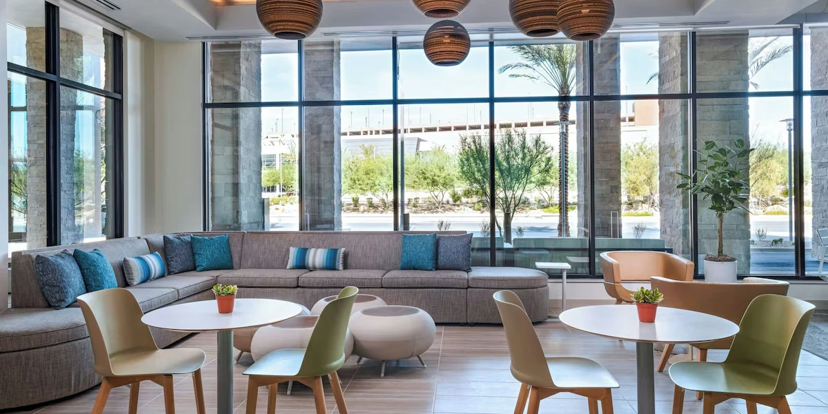 Lobby at Element Las Vegas Symphony Park.
