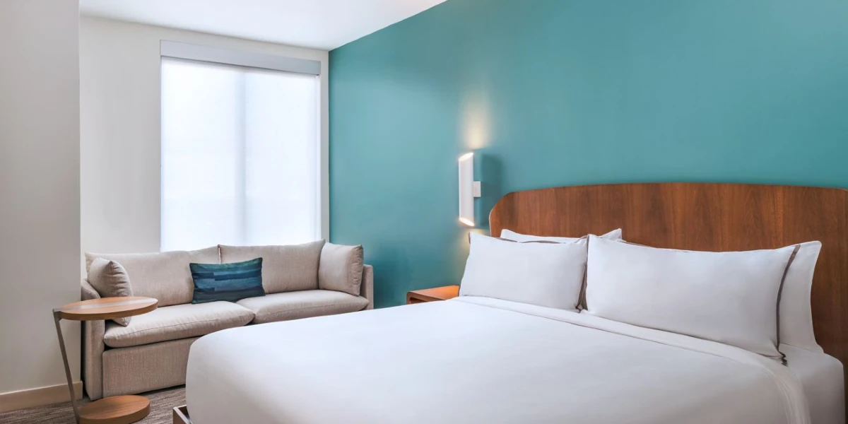 Bedroom at Element Las Vegas Symphony Park.