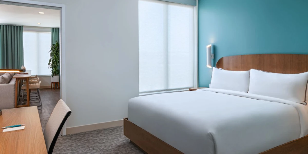 Bedroom at Element Las Vegas Symphony Park.