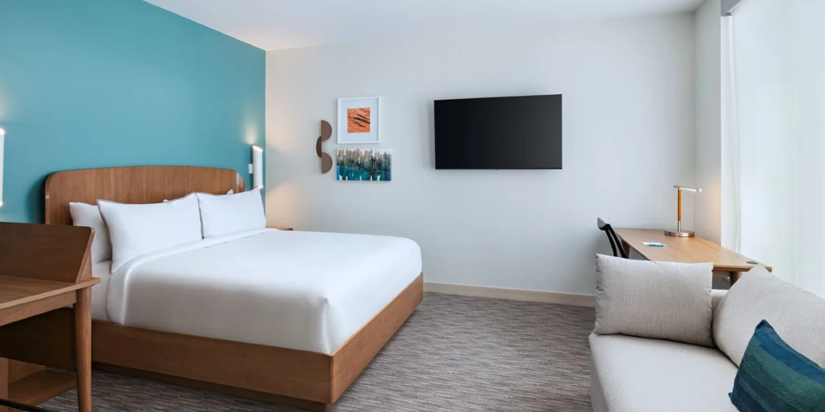 Bedroom at Element Las Vegas Symphony Park.