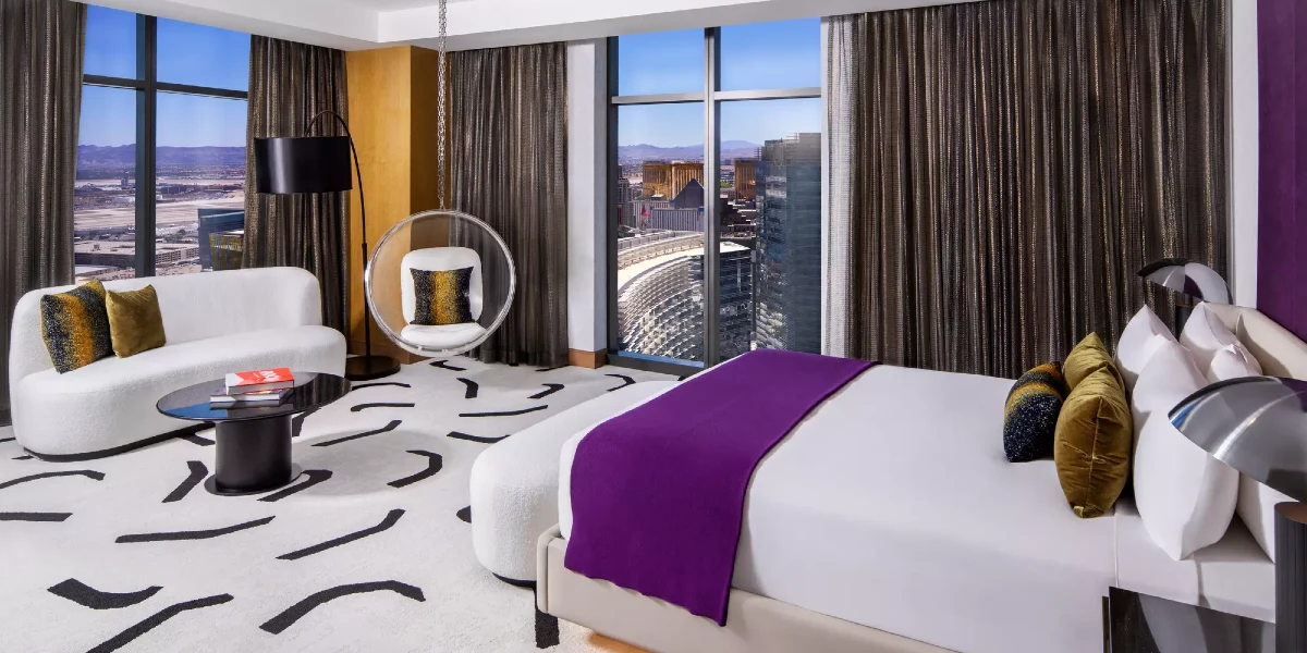 Two Bedroom Chelsea Penthouse Bedroom at The Cosmopolitan of Las Vegas.