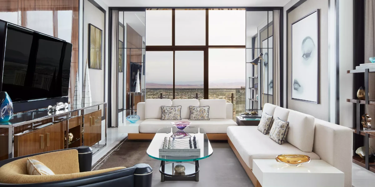 Boulevard Penthouse Living Area at The Cosmopolitan of Las Vegas.