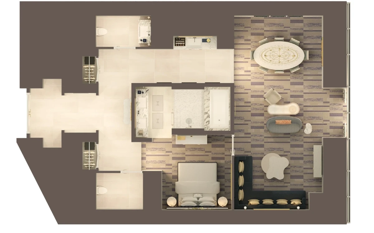 Executive Suite Floor Plan at Fontainebleau Las Vegas.