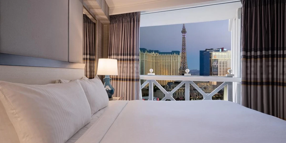 Julius Tower Corner Studio Suite King at Caesars Palace Las Vegas.
