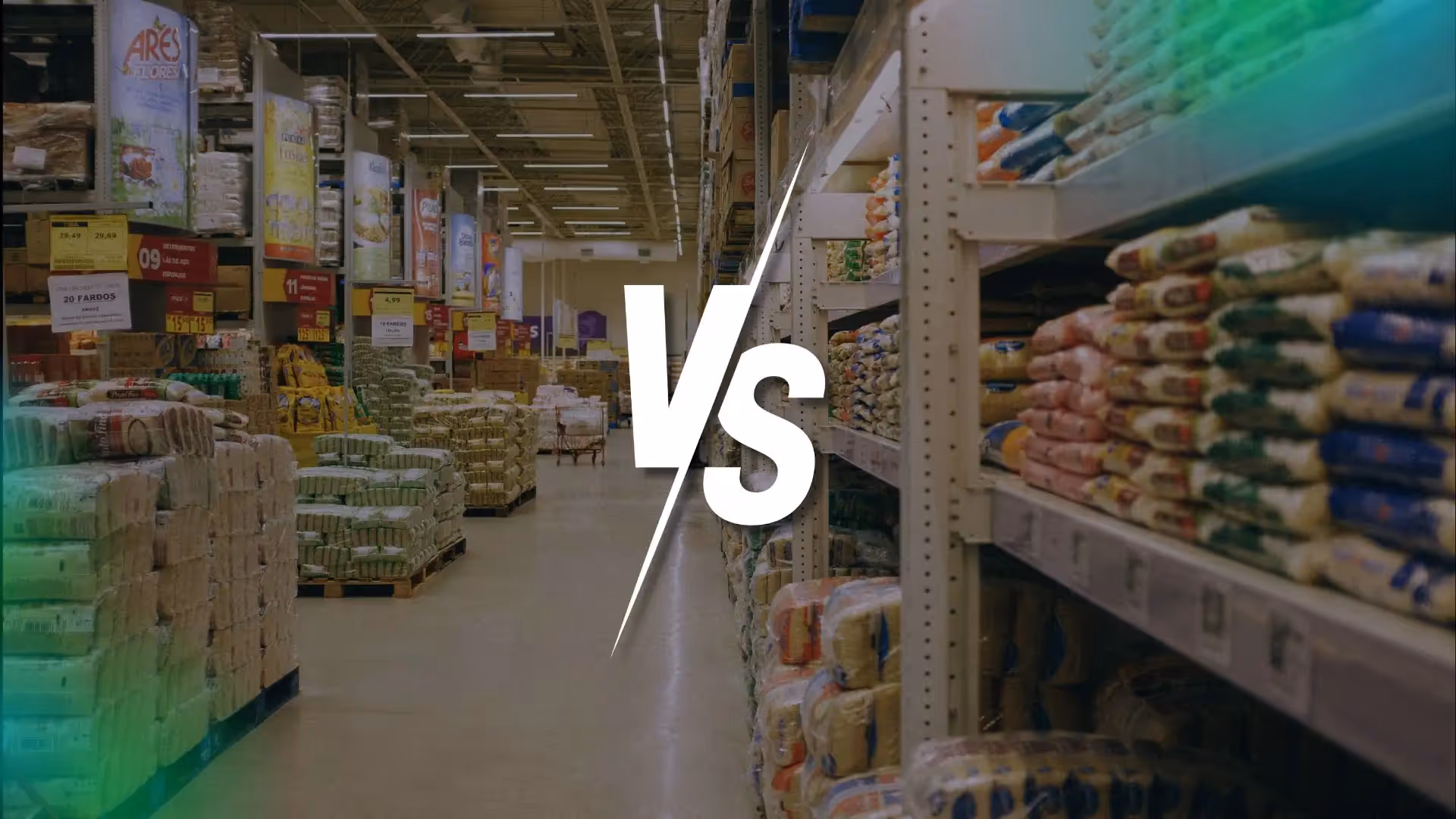 Comparison of supply chain visibility software showing inventory availability across a modern retail warehouse