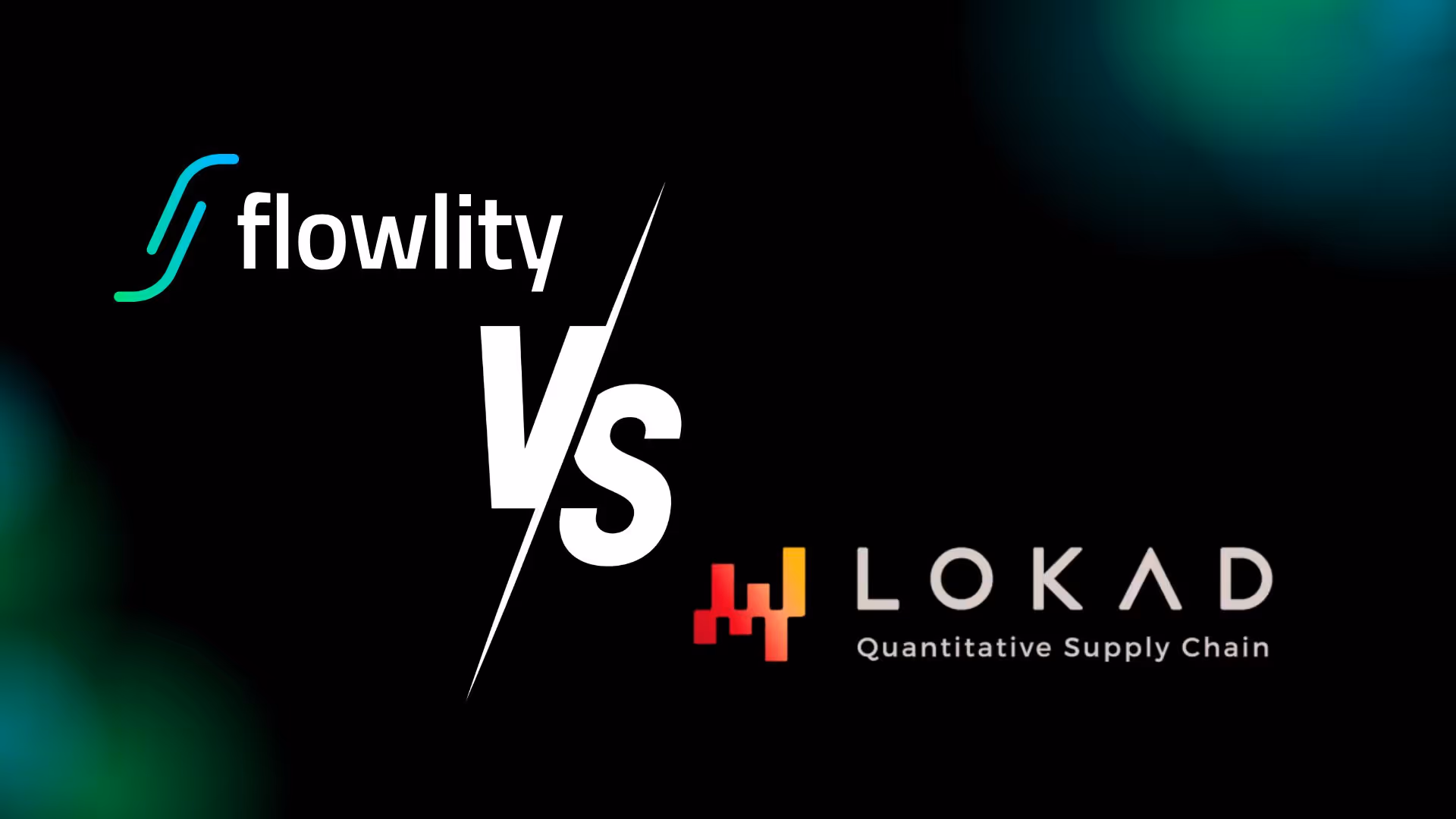 Branded comparison card showing Flowlity vs Lokad — two probabilistic supply chain planning vendors