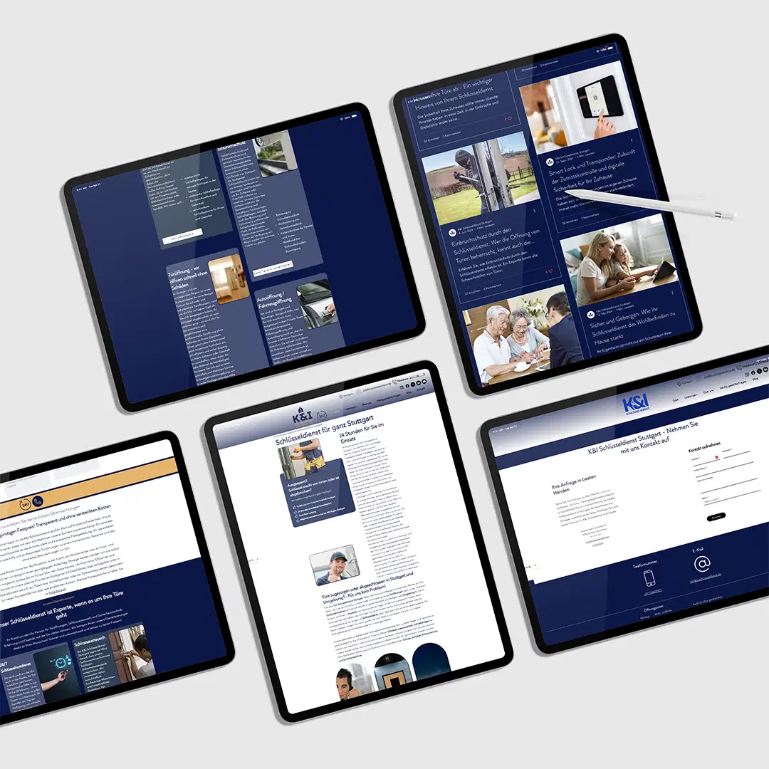 Inkonsistentes Branding der Handwerker Website
