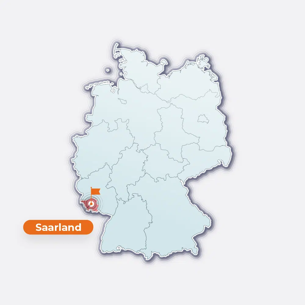 Saarland-Karte - newcreation Webdesing Saarland