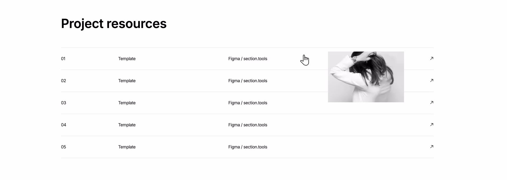 Webflow component components hover