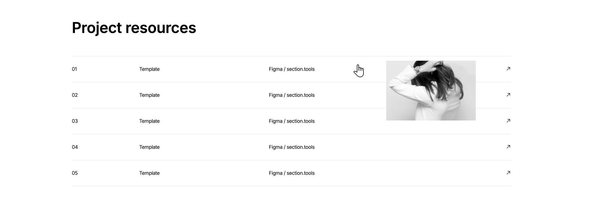 Webflow component components hover