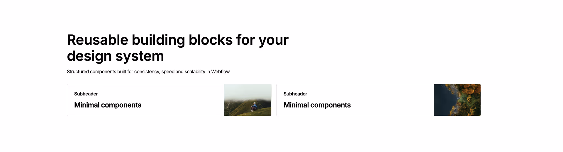 Elevated content card Webflow component