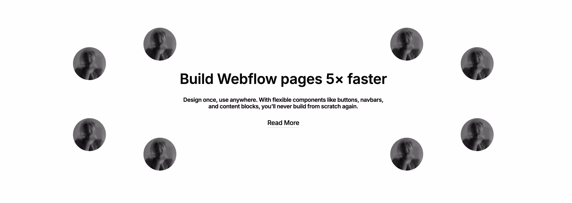Animated Webflow CTA with floating icons and centered headline