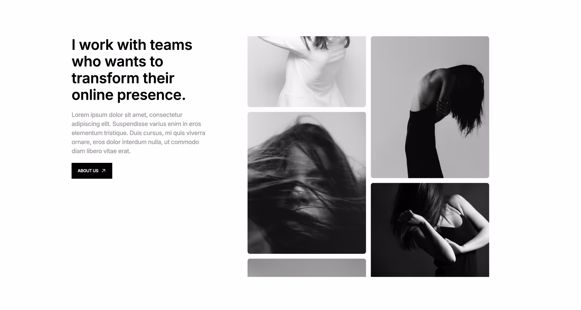 Minimal grid feature Webflow component