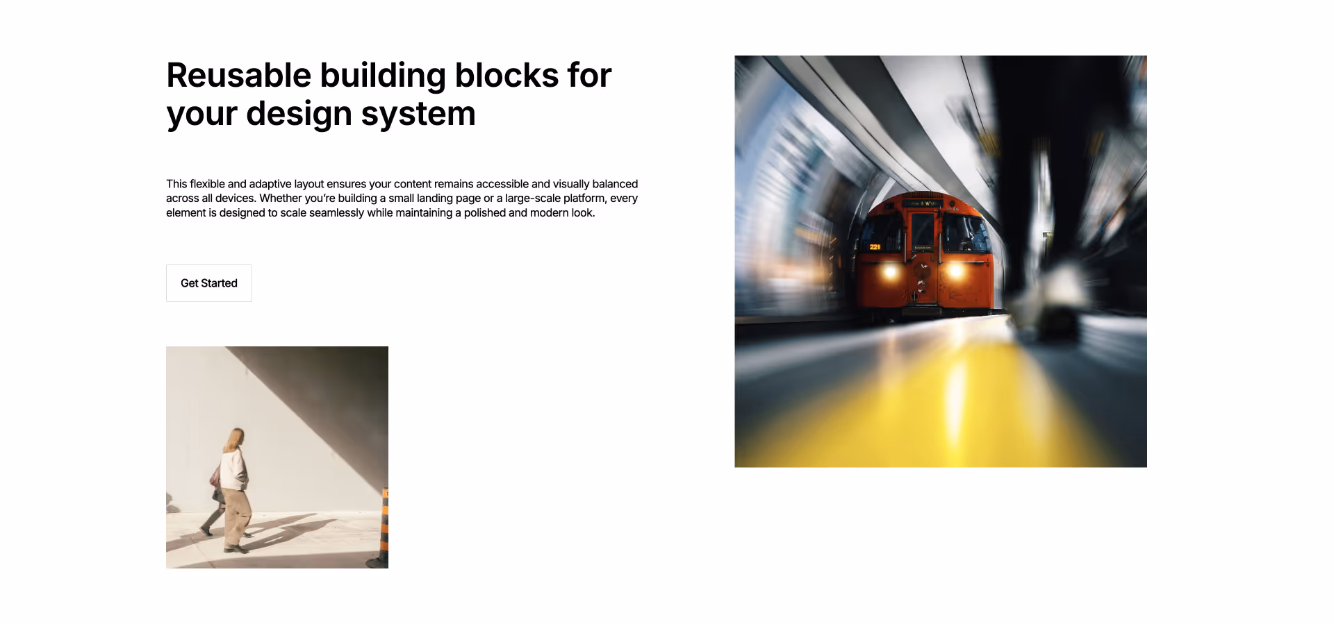 Reusable Webflow component with icons and modular layout for design systems