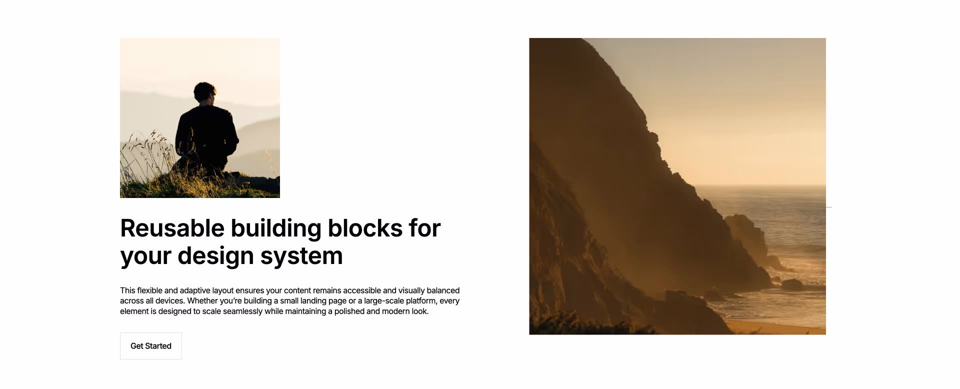 Webflow component with reusable design blocks and scalable layout structure