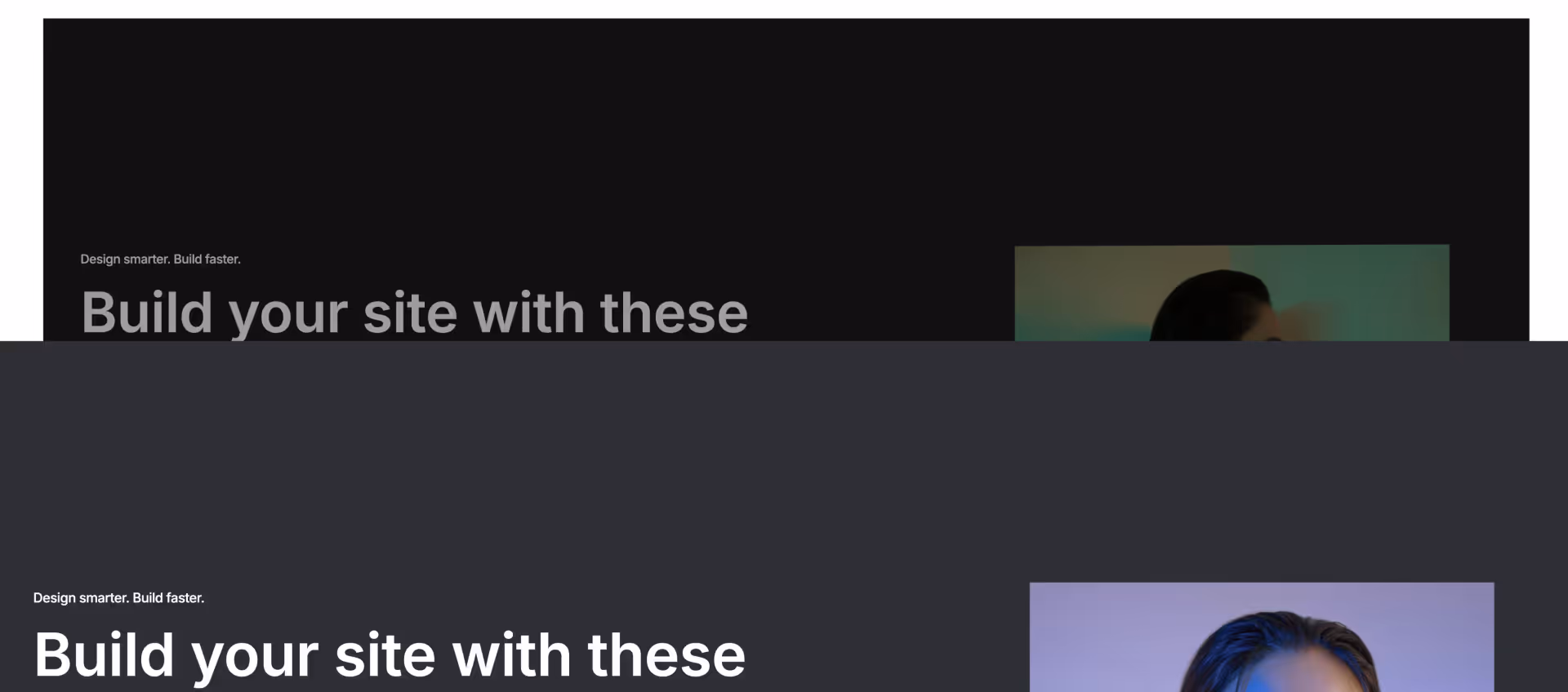 Animated Webflow component featuring a headline and image reveal effect, showcasing smooth scrolling interactions and modern visual transitions