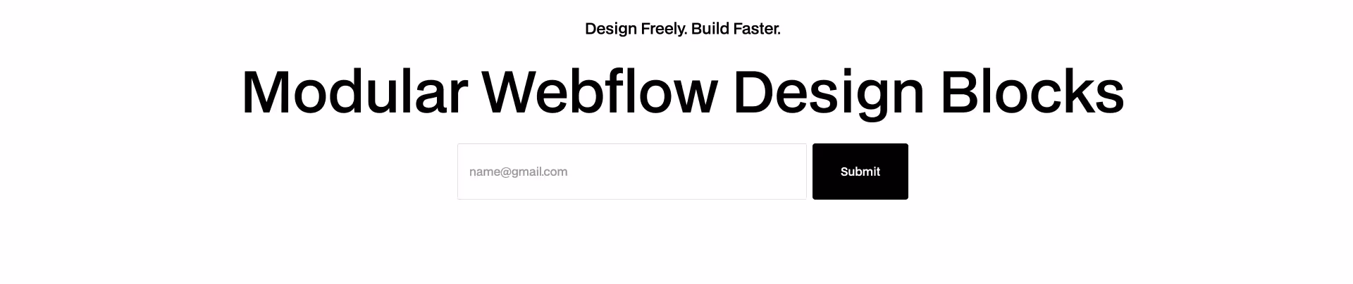 Headline Webflow component with underline effect