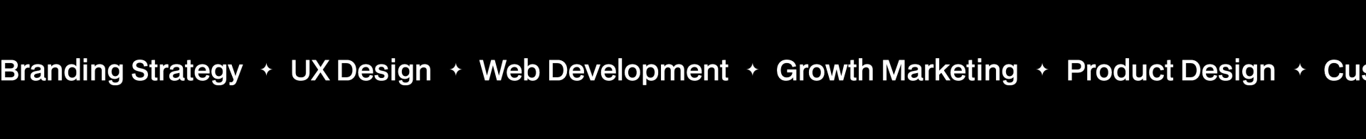 Banner Animated text webflow component