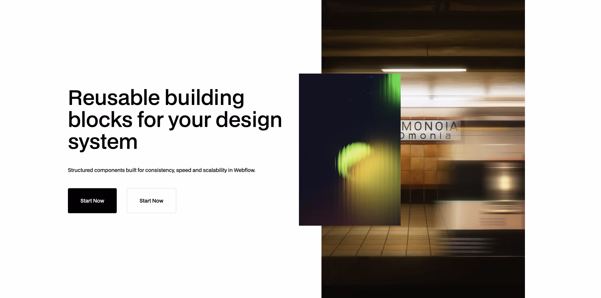 Animated headline Webflow component for landing pages