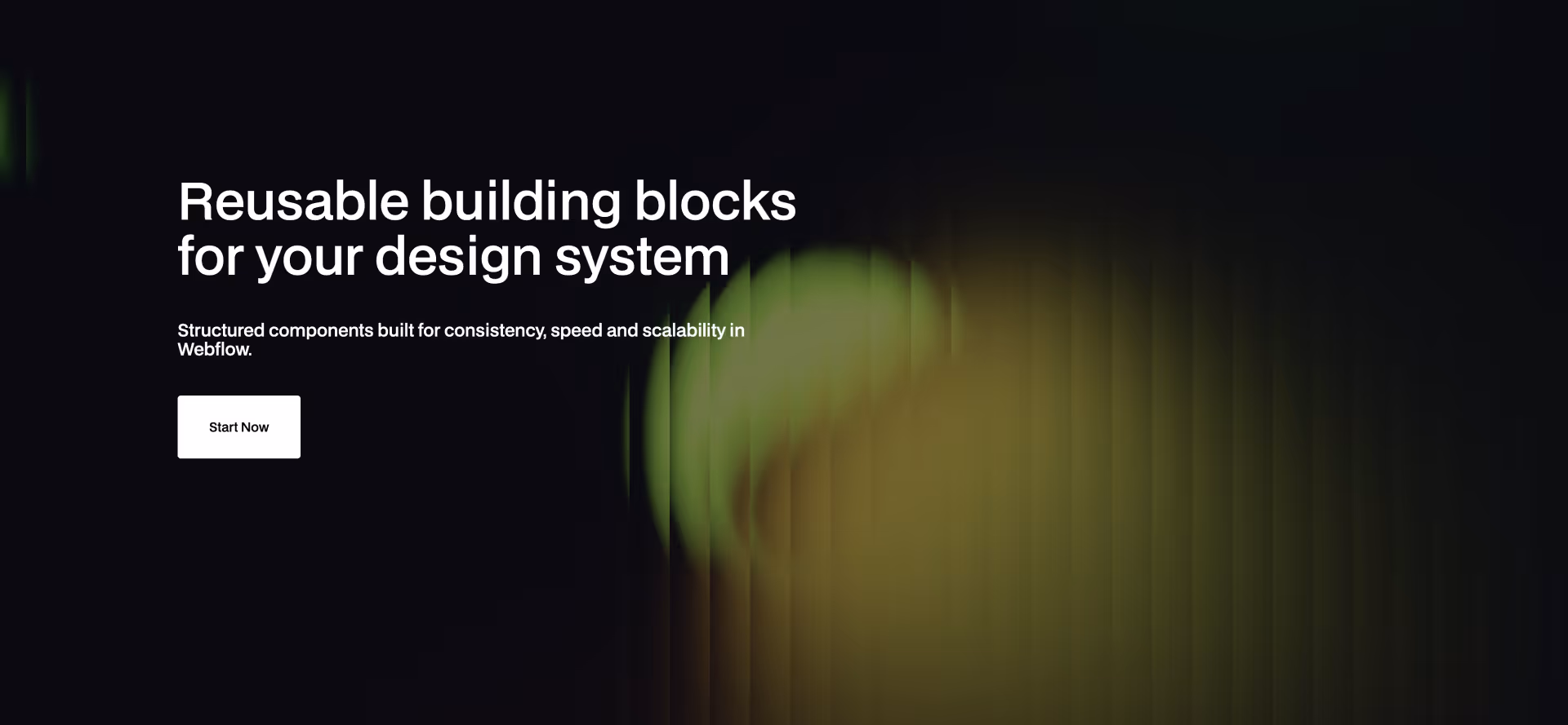Centered hero Webflow component with product preview