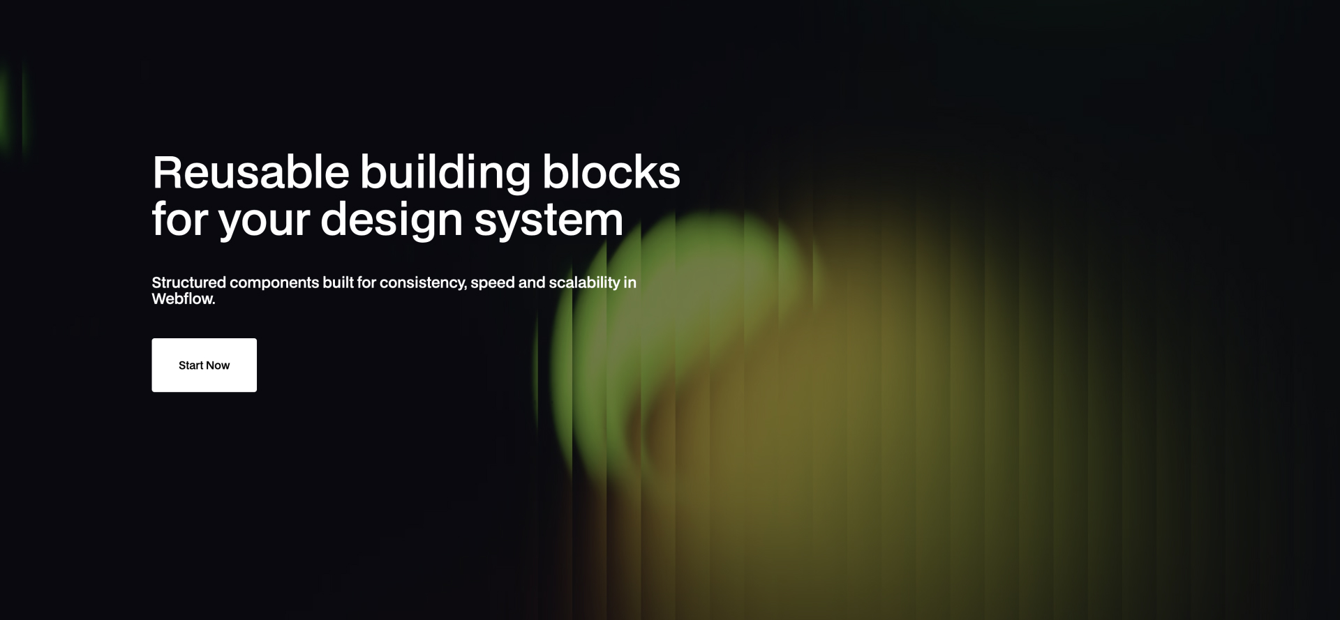 Centered hero Webflow component with product preview
