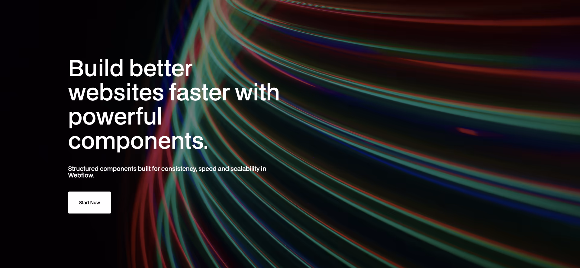 Hero Webflow component with testimonial and call to action