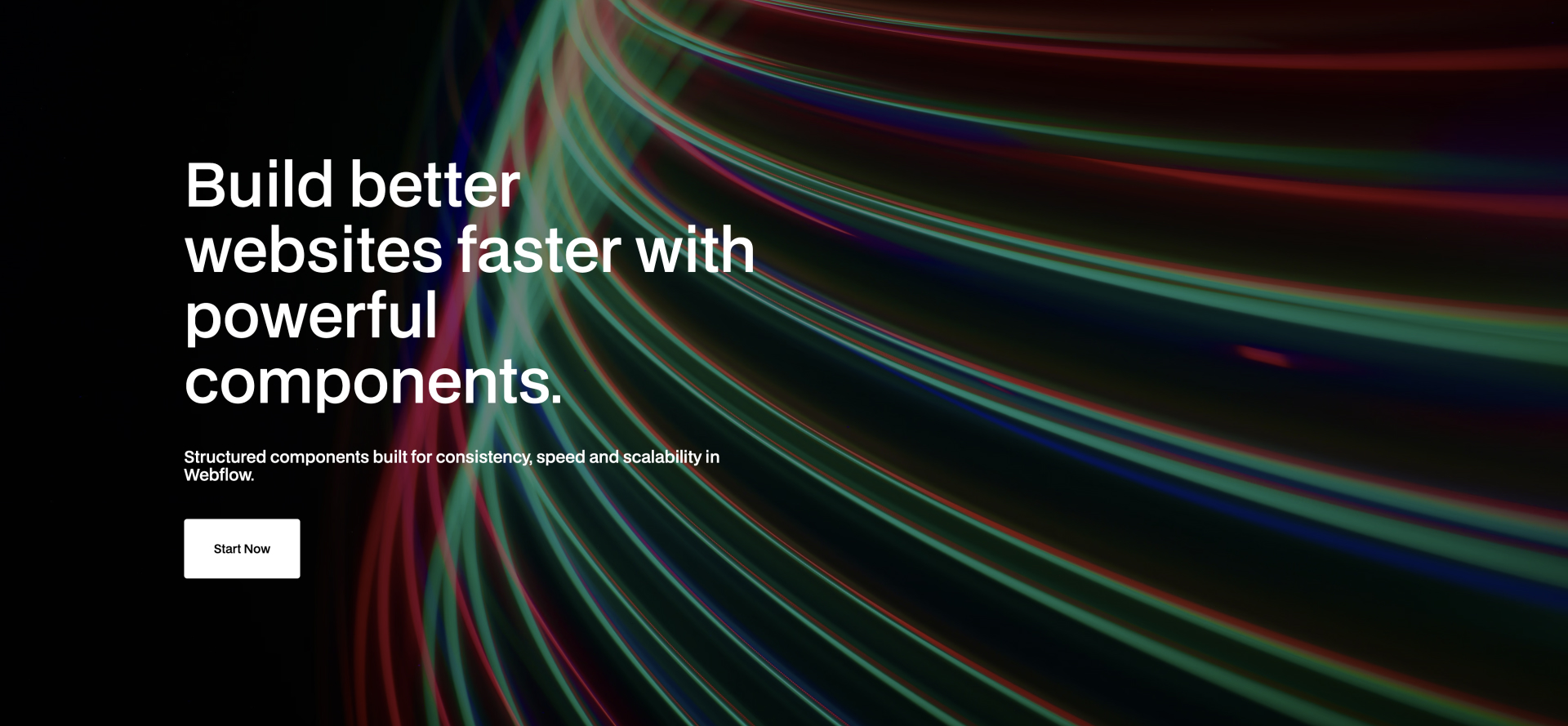 Hero Webflow component with testimonial and call to action