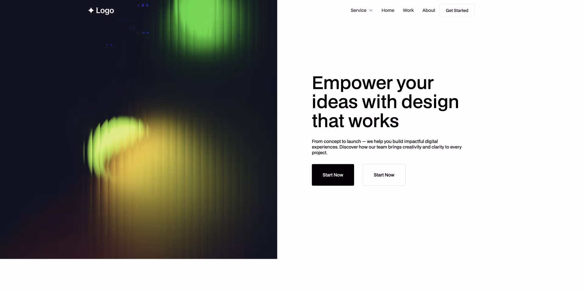Video hero Webflow component with embedded content