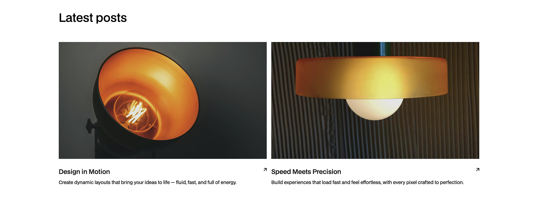 Blog section abstract blurred portrait representing creativity and motion in modern Webflow design