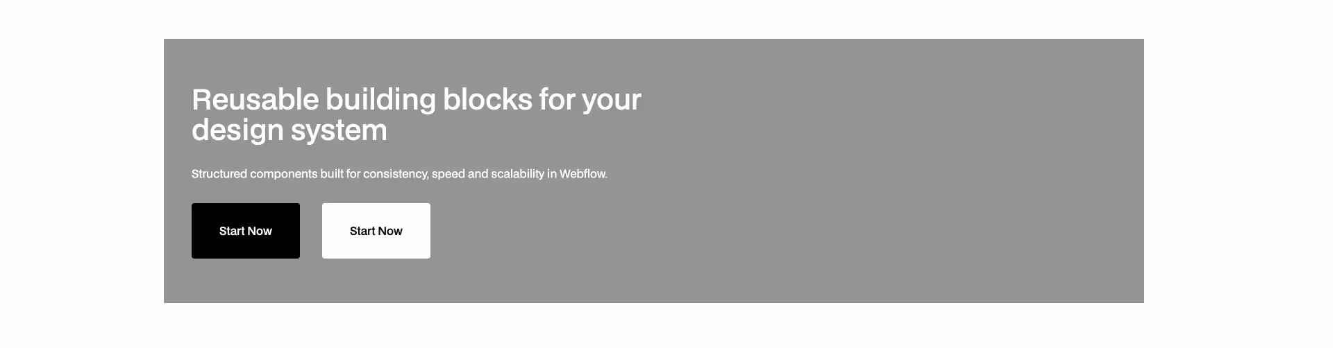 Reusable Webflow component with email input and Terms & Conditions note, designed for scalable design systems.