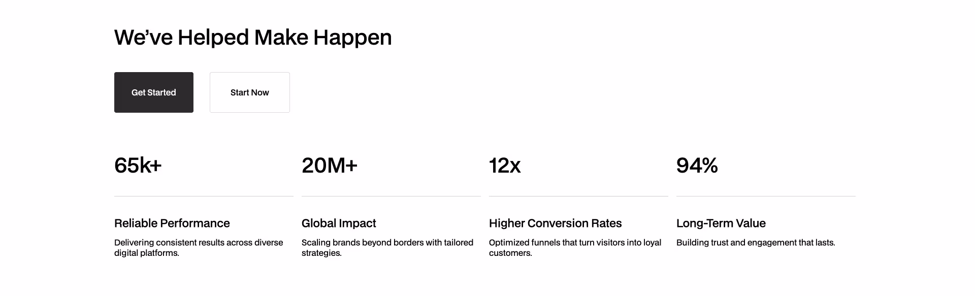 Webflow CTA component with headline, subtext, dual buttons and brand icon row