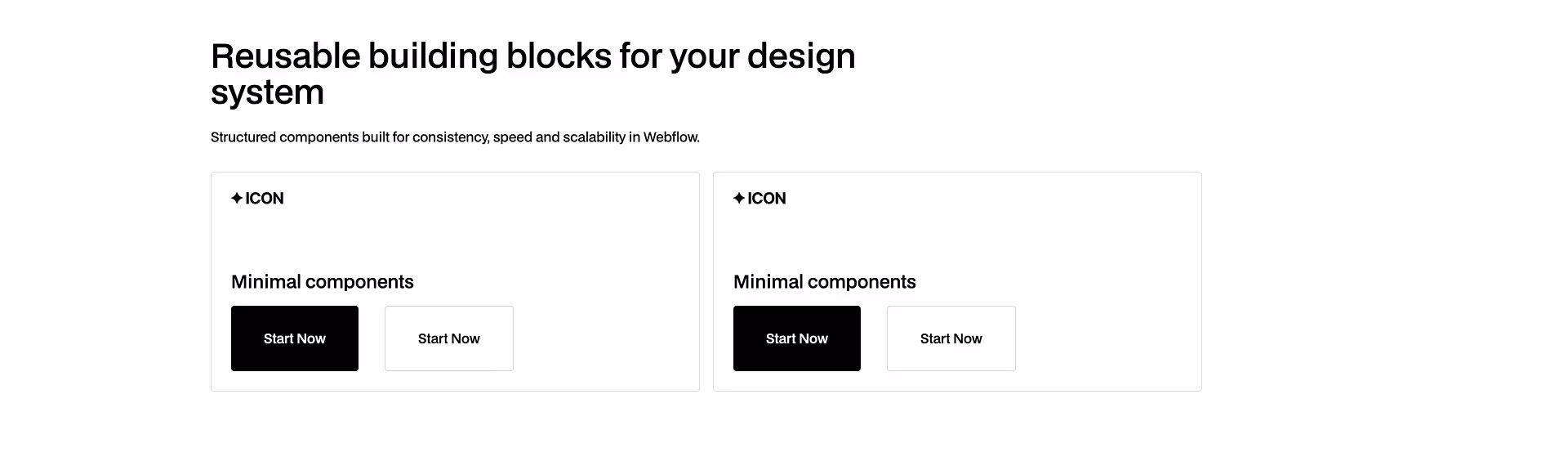 Interactive card Webflow component with hover animation