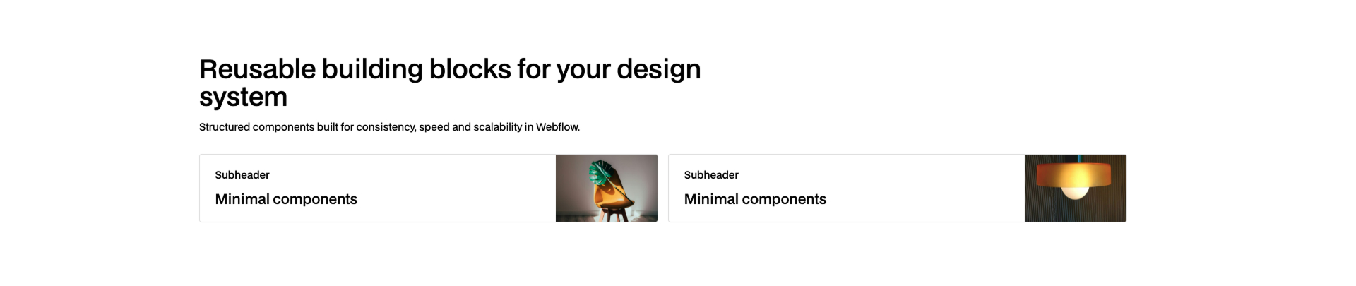Pricing card Webflow component with feature set